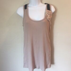 LOFT Ribbon Tie Rosette Tank Top